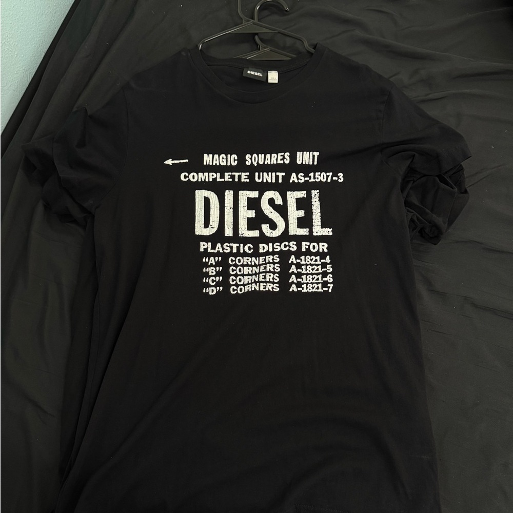 Diesel Black Magic Squares Graphic Tee